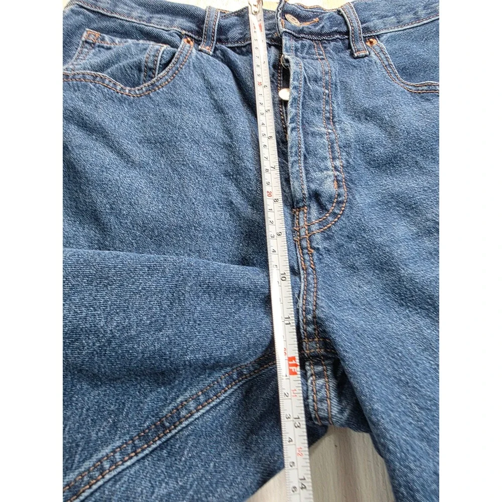 Old Navy Baggy Denim Shorts Womens 8 Mid-Rise Blue Medium Wash Y2K Grunge 8 Inch